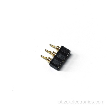 2,54 mm de conector de cabeçalho reclinado preto